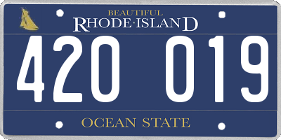 RI license plate 420019