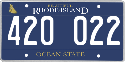RI license plate 420022