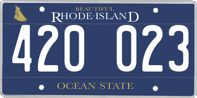 RI license plate 420023
