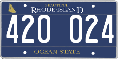 RI license plate 420024
