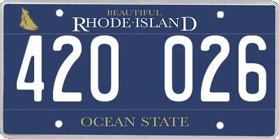 RI license plate 420026