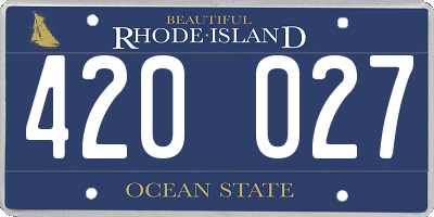 RI license plate 420027