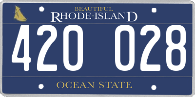 RI license plate 420028