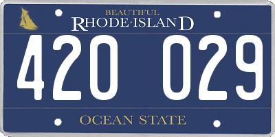 RI license plate 420029