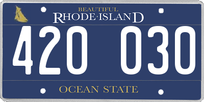 RI license plate 420030