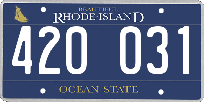 RI license plate 420031