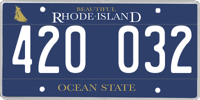 RI license plate 420032