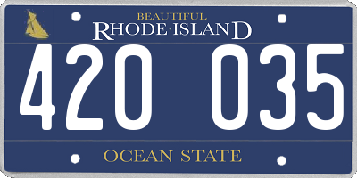 RI license plate 420035