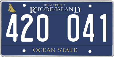 RI license plate 420041