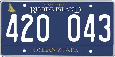 RI license plate 420043