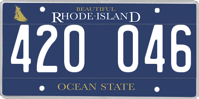 RI license plate 420046