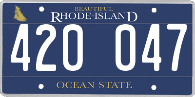 RI license plate 420047