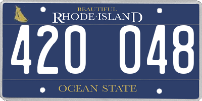 RI license plate 420048