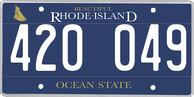 RI license plate 420049