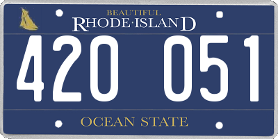 RI license plate 420051