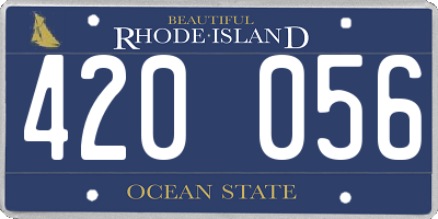 RI license plate 420056