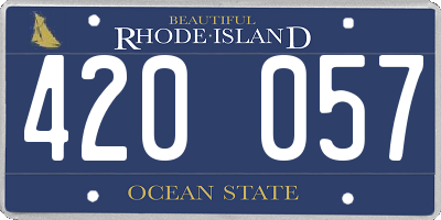 RI license plate 420057