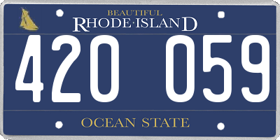 RI license plate 420059