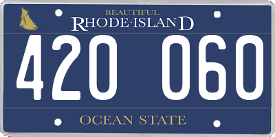 RI license plate 420060