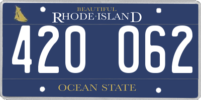 RI license plate 420062
