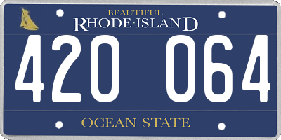 RI license plate 420064