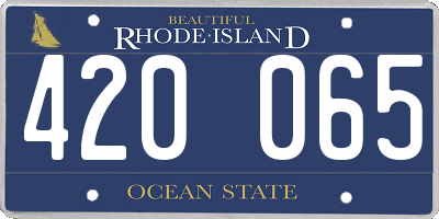 RI license plate 420065