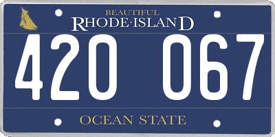 RI license plate 420067