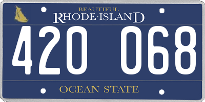 RI license plate 420068