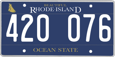 RI license plate 420076