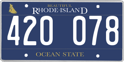 RI license plate 420078