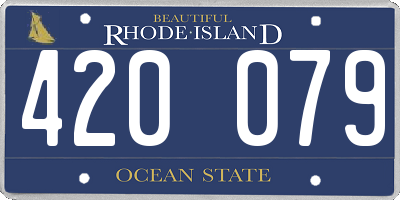 RI license plate 420079