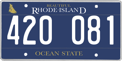 RI license plate 420081