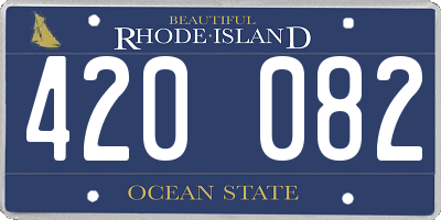 RI license plate 420082