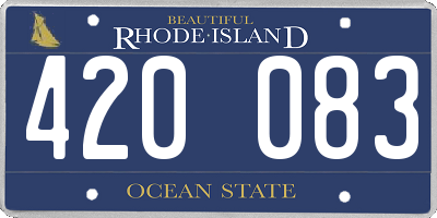 RI license plate 420083