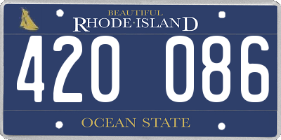 RI license plate 420086