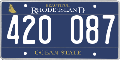 RI license plate 420087