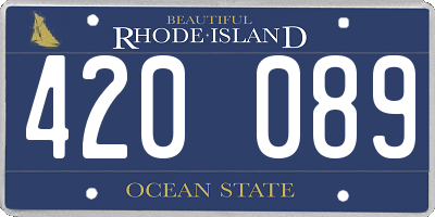 RI license plate 420089