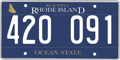 RI license plate 420091