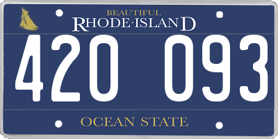 RI license plate 420093
