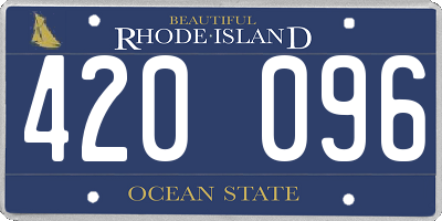 RI license plate 420096