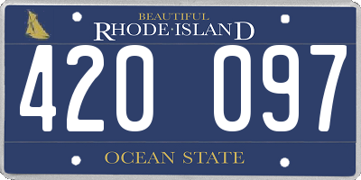 RI license plate 420097