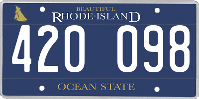 RI license plate 420098