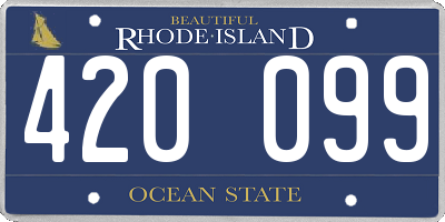 RI license plate 420099