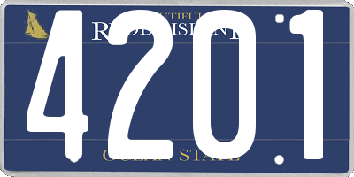 RI license plate 4201