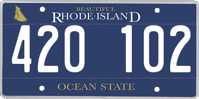 RI license plate 420102