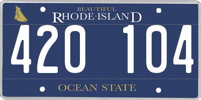 RI license plate 420104