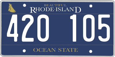 RI license plate 420105