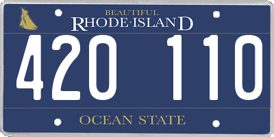 RI license plate 420110