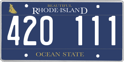 RI license plate 420111
