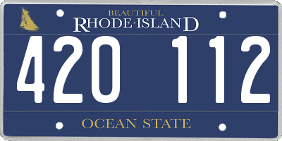RI license plate 420112